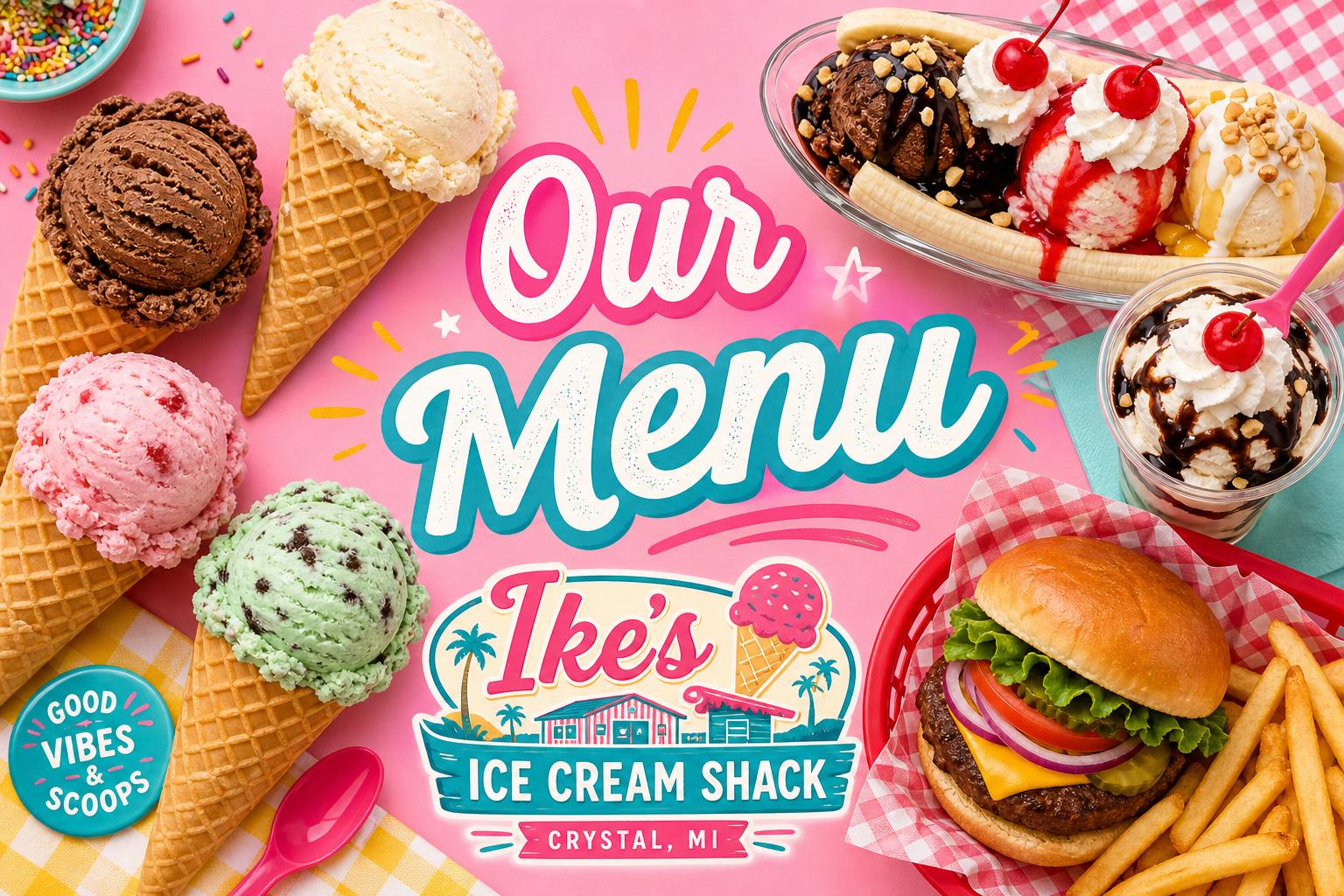 Menu | Ike's Ice Cream Shack